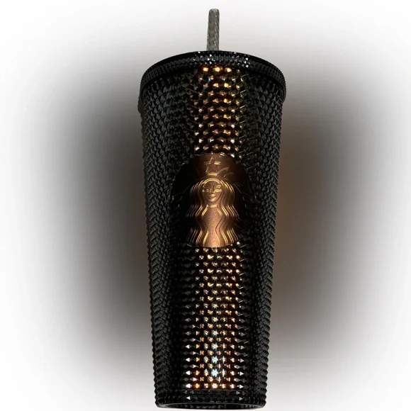 NWOT Starbucks Black Studded Tumbler 2020 Iridescent Fall HALLOWEEN Gunmetal - Picture 1 of 9